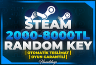 ⭐️[2000 TL - 8000 TL] STEAM RANDOM KEY⭐️