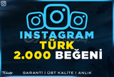 2.000 TÜRK GERÇEK BEĞENİ | GARANTİLİ | #1