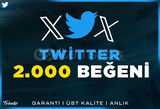 2.000 Twitter Beğeni | Garanti | #1