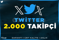 2.000 Twitter Takipçi | Garanti | #1