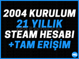 2004 KURULUM 21 YILLIK TEMİZ STEAM HESAP