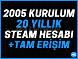 2005 KURULUM 20 YILLIK TEMİZ STEAM HESAP