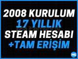 2008 KURULUM 17 YILLIK TEMİZ STEAM HESAP