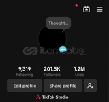 200bin takipçili Tiktok hesabı.