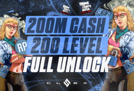 ✨200M Cash + 200 Level + Full Unlock - GTA✨