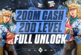 ✨200M Cash + 200 Level + Full Unlock - GTA✨