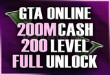 ✨200M Cash + 200 Level + Full Unlock - GTA✨