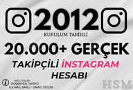 2012--20.000+ GERÇEK\KALİTELİ İNST HESAP