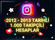 ⭐2012-2013 Tarihli 1.000 Takipçili Hesaplar⭐