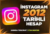 ✨2012 TARİHLİ INSTAGRAM HESABI✨