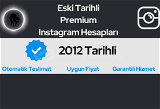 %100 GARANTİLİ 2012 Tarihli Instagram Hesapları