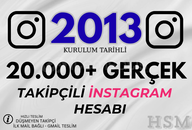2013--20.000+ GERÇEK\KALİTELİ İNST HESAP