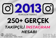 2013--250+ GERÇEK\KALİTELİ İNST HESAP