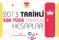 2013 Tarihli 500 Türk Takipçili Hesaplar