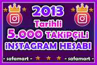 ⚡️2013 Tarihli 5.000 Takipçili Hesaplar⚡️