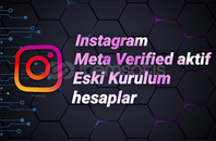 +100 takipçi Meta Verified aktif hesaplar