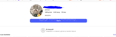 2014 TARİHLİ 8355 TAKİPÇİLİ İG HESABI