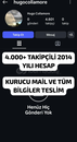 ⚡2014 YILI 4.000+ TAKİPÇİLİ HESAP⚡2014 YILI⚡