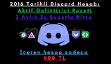 2016 Hesap + Bot Dev + 3 Aylık Nitro