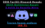 2018 Hesap + Bot Dev + 3 Aylık Nitro
