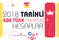 2018 Tarihli 500 Türk Takipçili Hesaplar