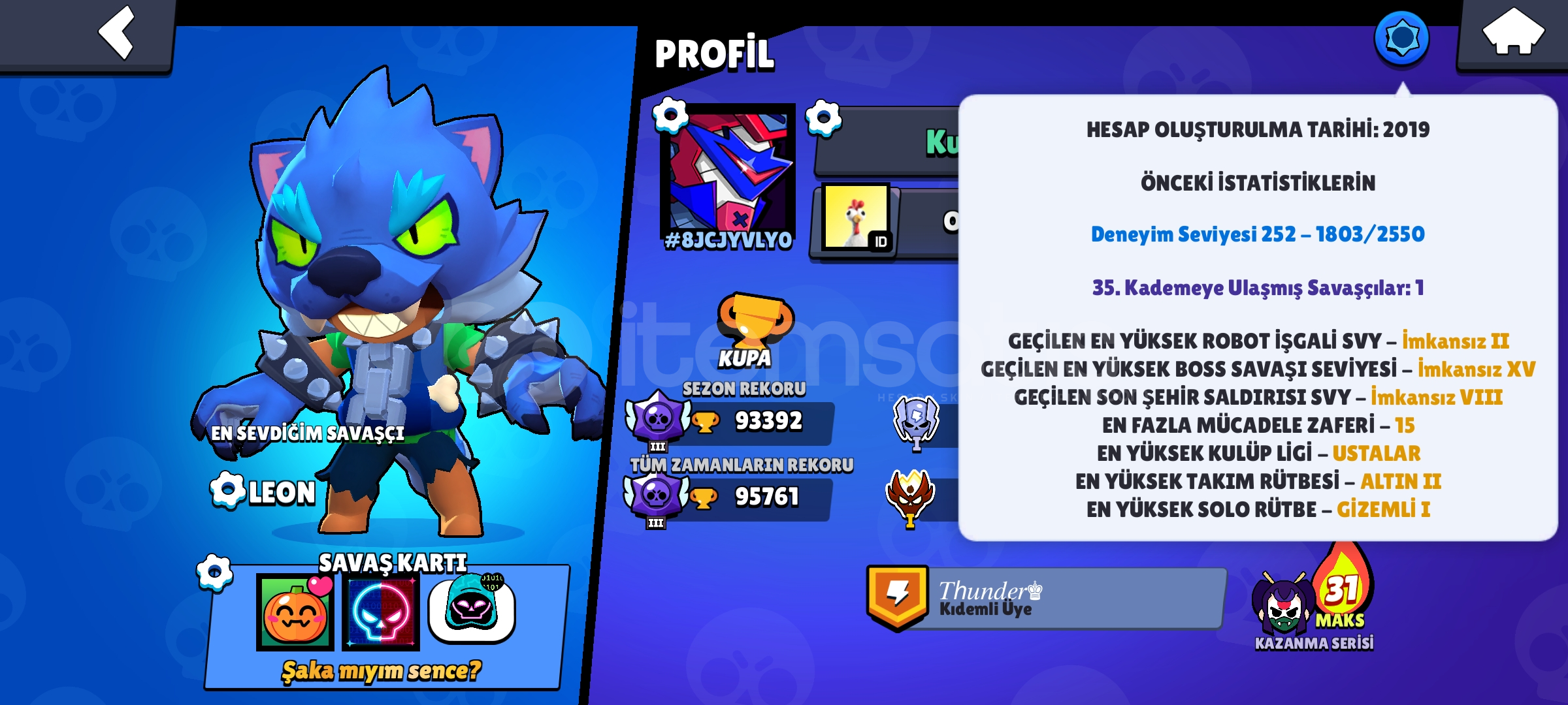 2019 95k brawl stars hesabı
