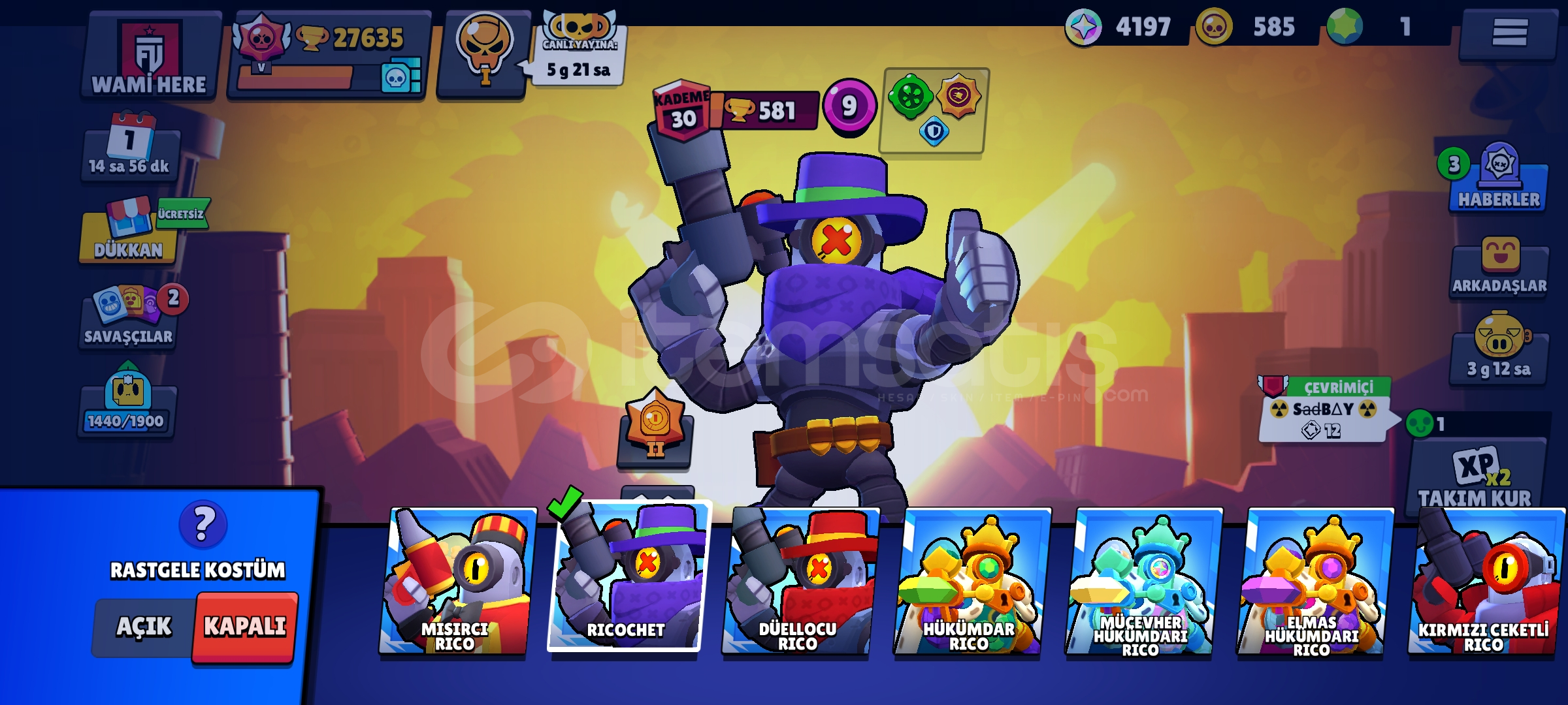 2019 HESABI 3 SEZON BRAWL PASS AÇILMIŞ HESAP 2019 HESABI 3 SEZON BRAWL PASS AÇILMIŞ HESAP