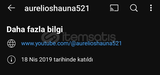 2019 Tarihli YouTube Hesabı 