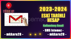 ⭐2023-2024 Tarihli 1 Adet Gmail ⭐