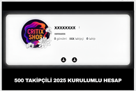 2025 TARİHLİ 500 TAKİPÇİLİ HESAP