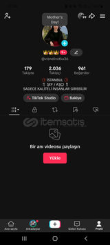 2036 TAKİPÇİLİ LİVE STÜDYOLU HESAP 