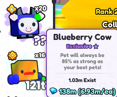 20X Blueberry Cow (ps99) 20X Blueberry Cow (ps99)