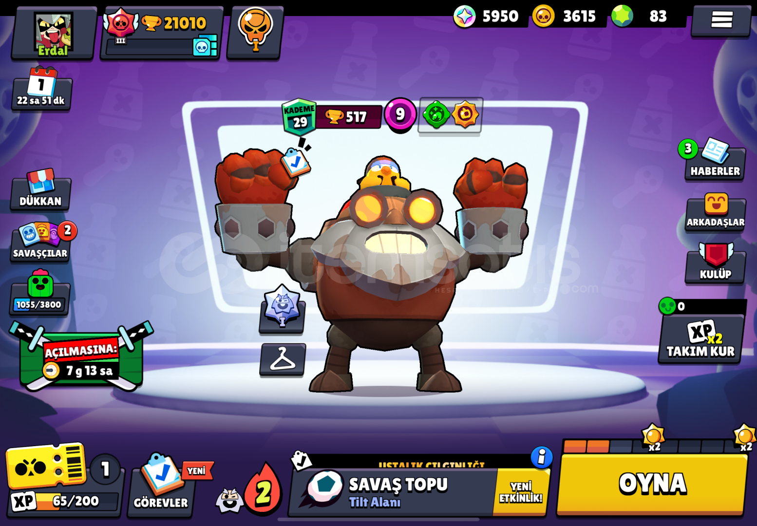 ⭐️21 BİN KUPA BS+6.2 BİN CLASH ROYALE HESABI⭐️ ⭐️21 BİN KUPA BS+6.2 BİN CLASH ROYALE HESABI⭐️