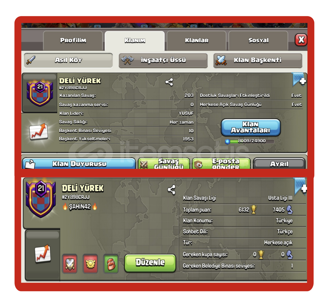 ⭐21 LVL DELİ YÜREK KLANI 10 SV BAŞKENT  ⭐21 LVL DELİ YÜREK KLANI 10 SV BAŞKENT