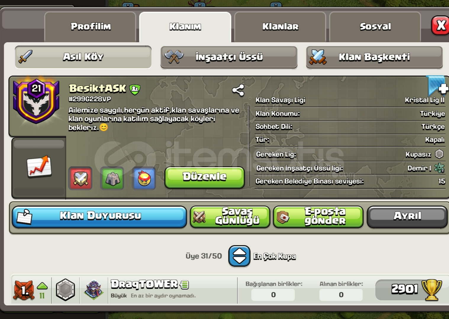 21 seviye muhtesem klan❤️ 21 seviye muhtesem klan❤️