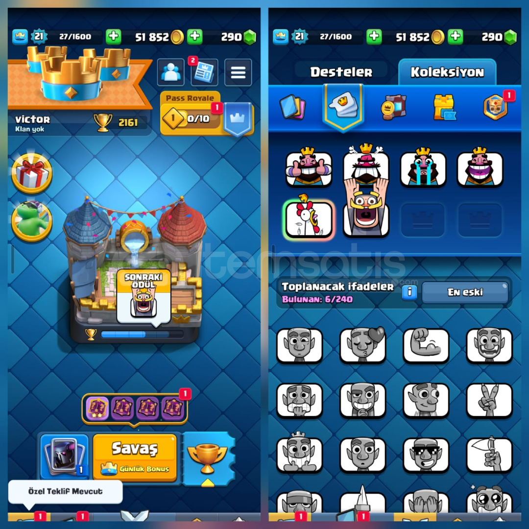 2161Kupa 45Kart 6İfade 1Kule İsimHakkı 2161Kupa 45Kart 6İfade 1Kule İsimHakkı