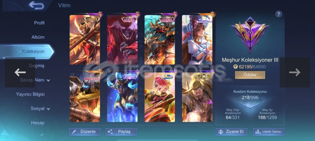 220 SKIN PHARSA COLLECT ROGER M3 ZİLONG M3 220 SKIN PHARSA COLLECT ROGER M3 ZİLONG M3