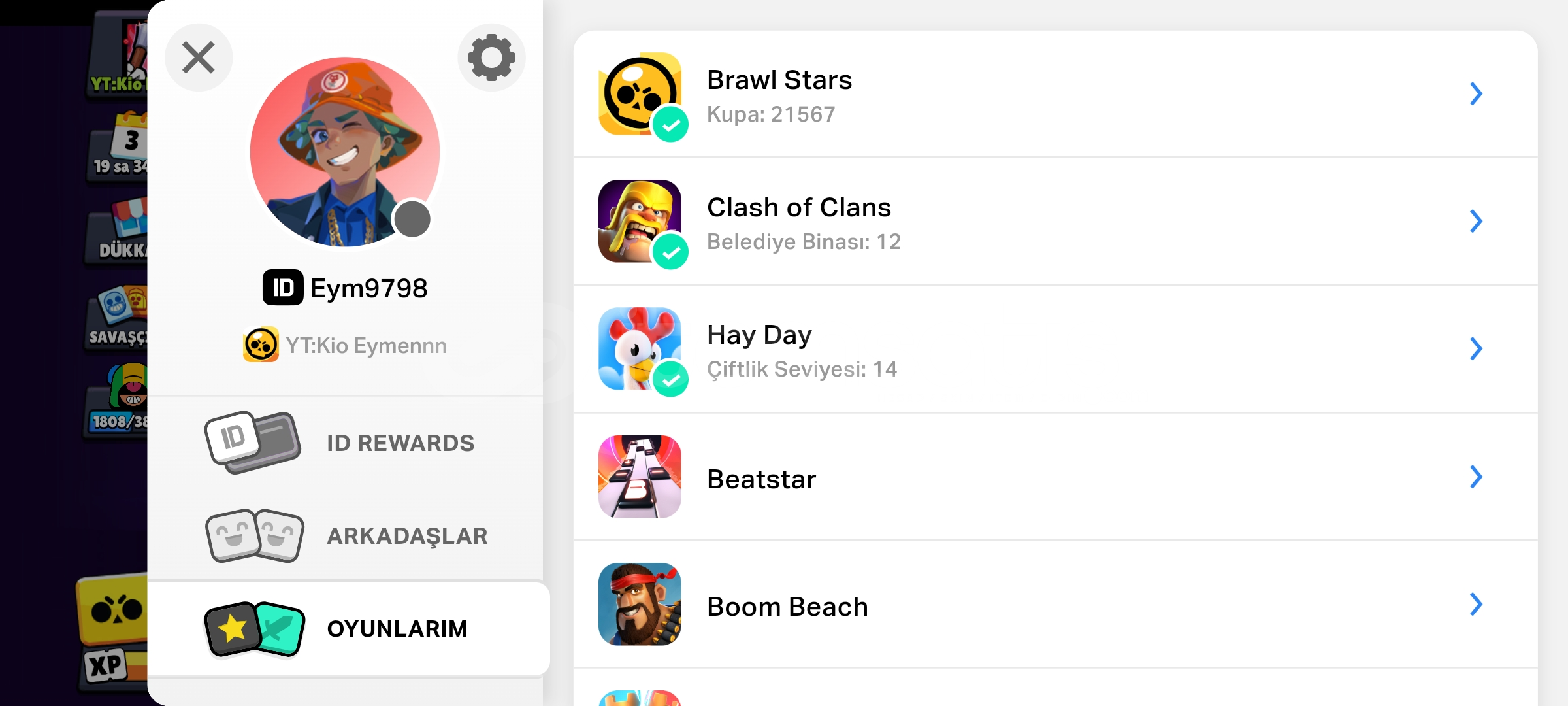 21k - 65 karakter 70+ kostüm Brawl Stars hesabı