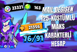 21K ⚡76 KARAKTER⚡23K MÜCEVHER 125+ KOSTÜM