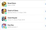 21K KUPA HESAP + BELEDİYE 11 CLASH + 3K Royale