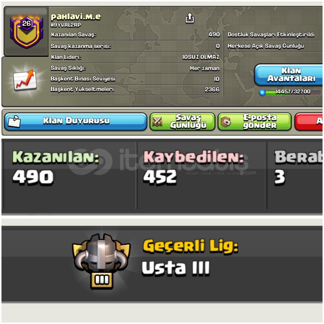 26 LEVEL⚡️YABANCI İSİMLİ | USTA LİG KLAN 26 LEVEL⚡️YABANCI İSİMLİ | USTA LİG KLAN