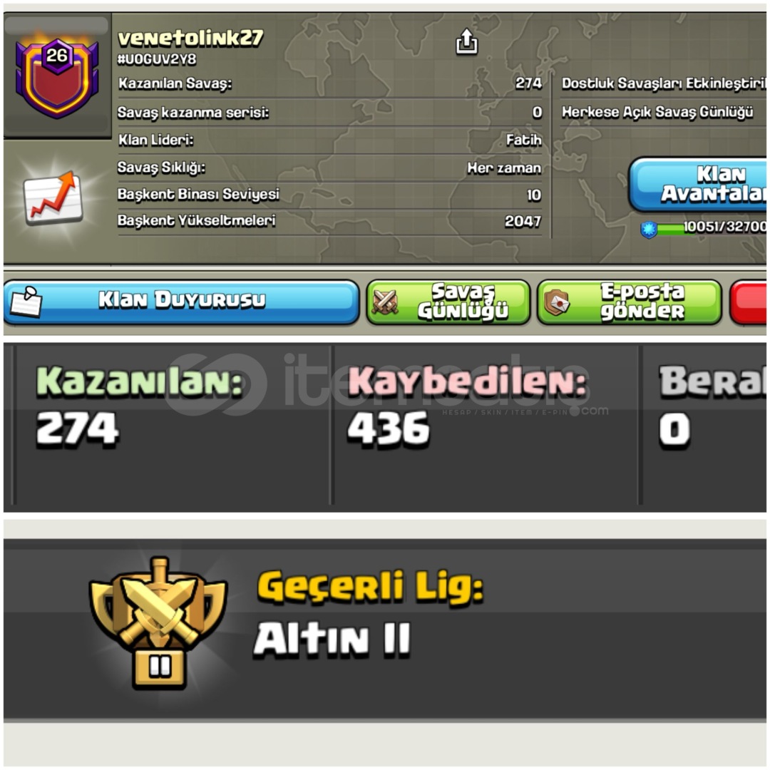 26 LEVEL⚡️UYGUN FİYAT | 10. SEVİYE BAŞKENT 26 LEVEL⚡️UYGUN FİYAT | 10. SEVİYE BAŞKENT