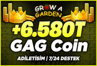 ⭐6.580T COİN⭐GROW A GARDEN SHECKLES
