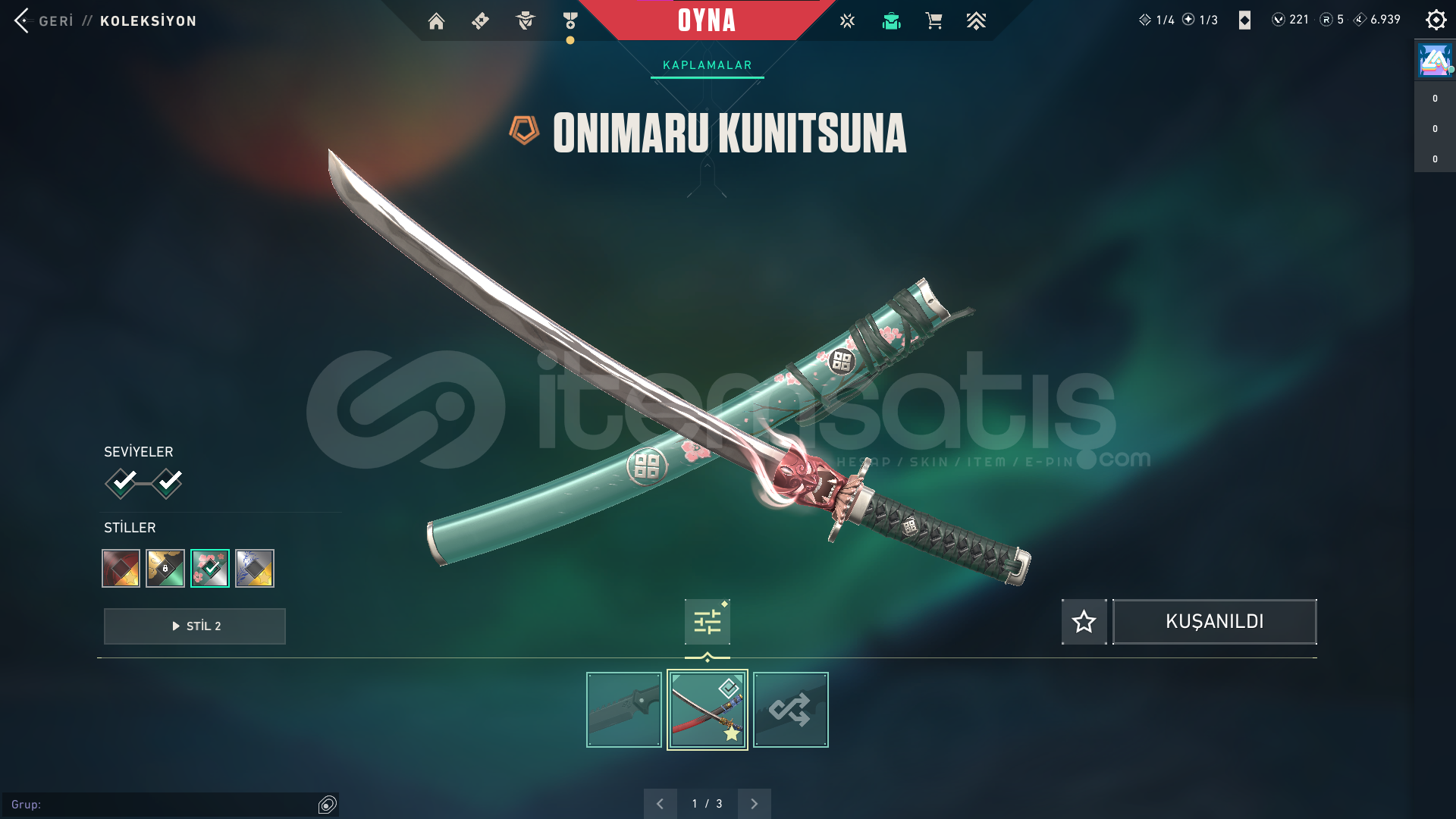 Onimaru Kunitsuna ve Yitik Vandal + 4 Skin Onimaru Kunitsuna ve Yitik Vandal + 4 Skin