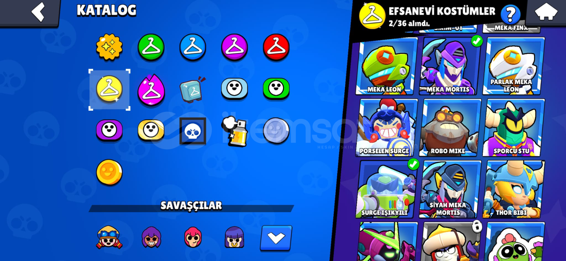 22.5K + 70 KARAKTER + 81 SKIN + MAIL DEĞİŞİR 22.5K + 70 KARAKTER + 81 SKIN + MAIL DEĞİŞİR