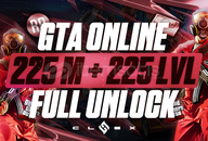 ✨225M Cash + 225 Level + Full Unlock | GTA✨