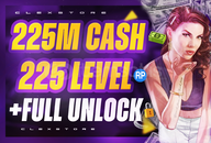 ✨225M Cash + 225 Level + Full Unlock - GTA✨