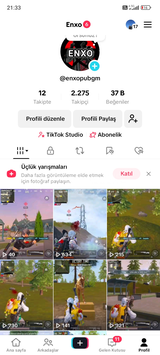 2275 Takipçili Mobil Oyun Aktif Tiktok Hesabı