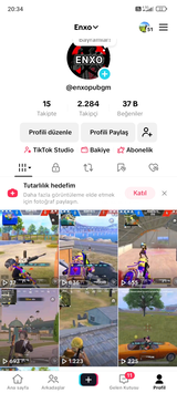 2284 Takipçi 37 Bin Beğenili Tiktok Hesabı 