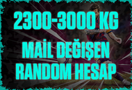 2300-3000 KG MAİL DEĞİŞEN PES RANDOM HESAP